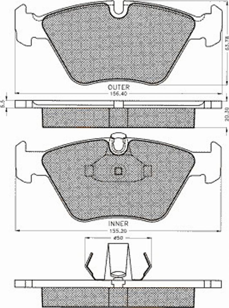 Pex 7443S - Kit pastiglie freno, Freno a disco autozon.pro