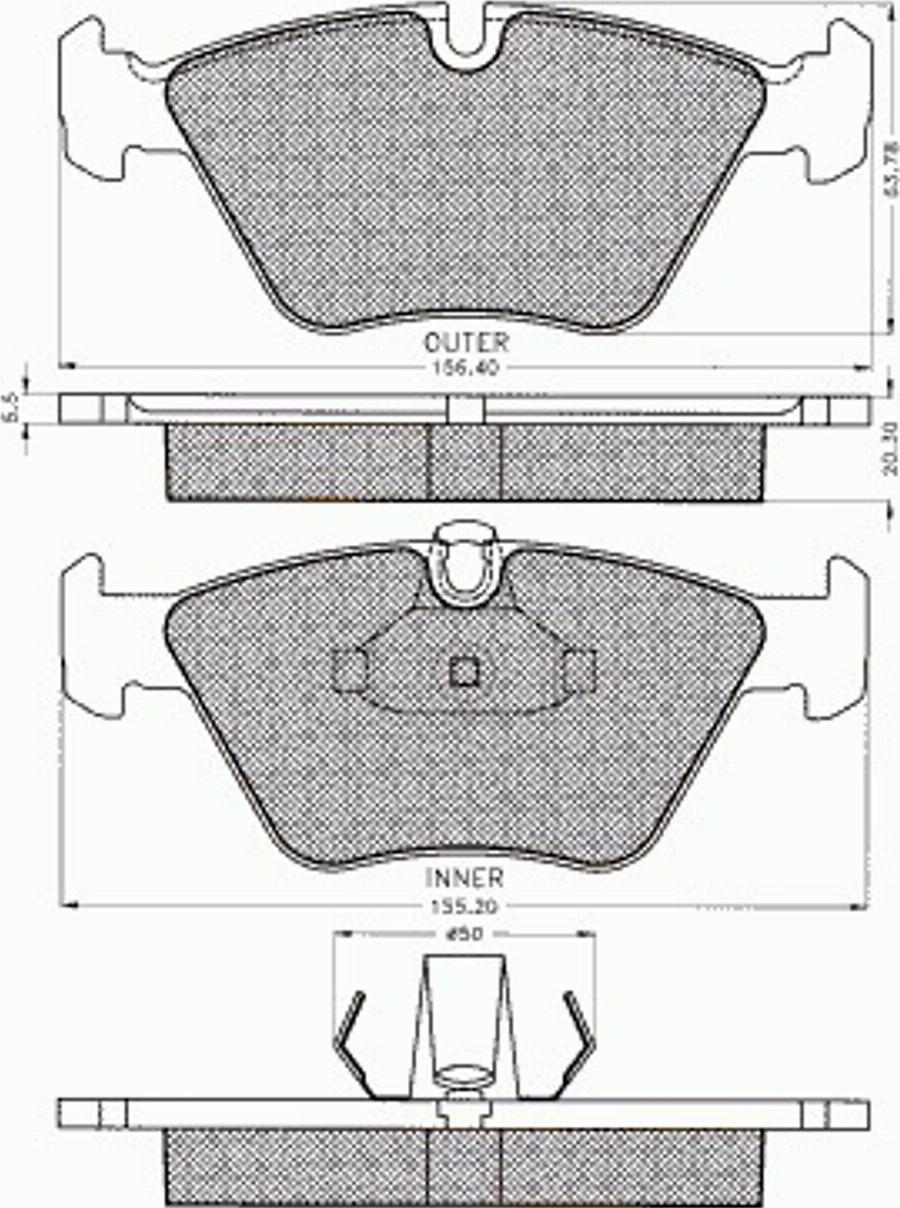 Pex 7443 - Kit pastiglie freno, Freno a disco autozon.pro