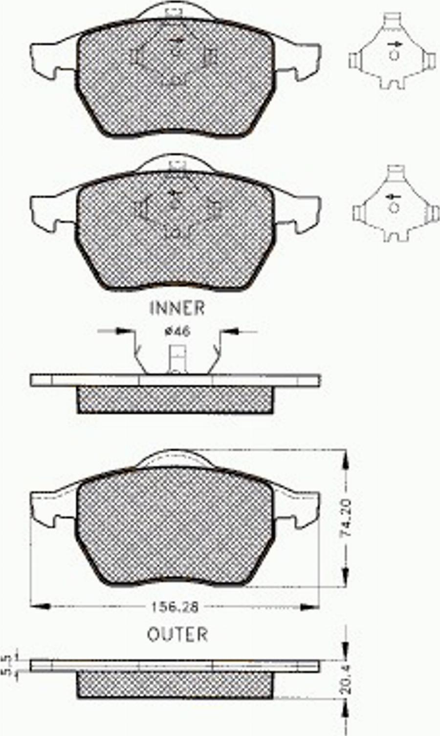 Pex 7.442 - Kit pastiglie freno, Freno a disco autozon.pro