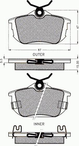 Pex 7.458 - Kit pastiglie freno, Freno a disco autozon.pro