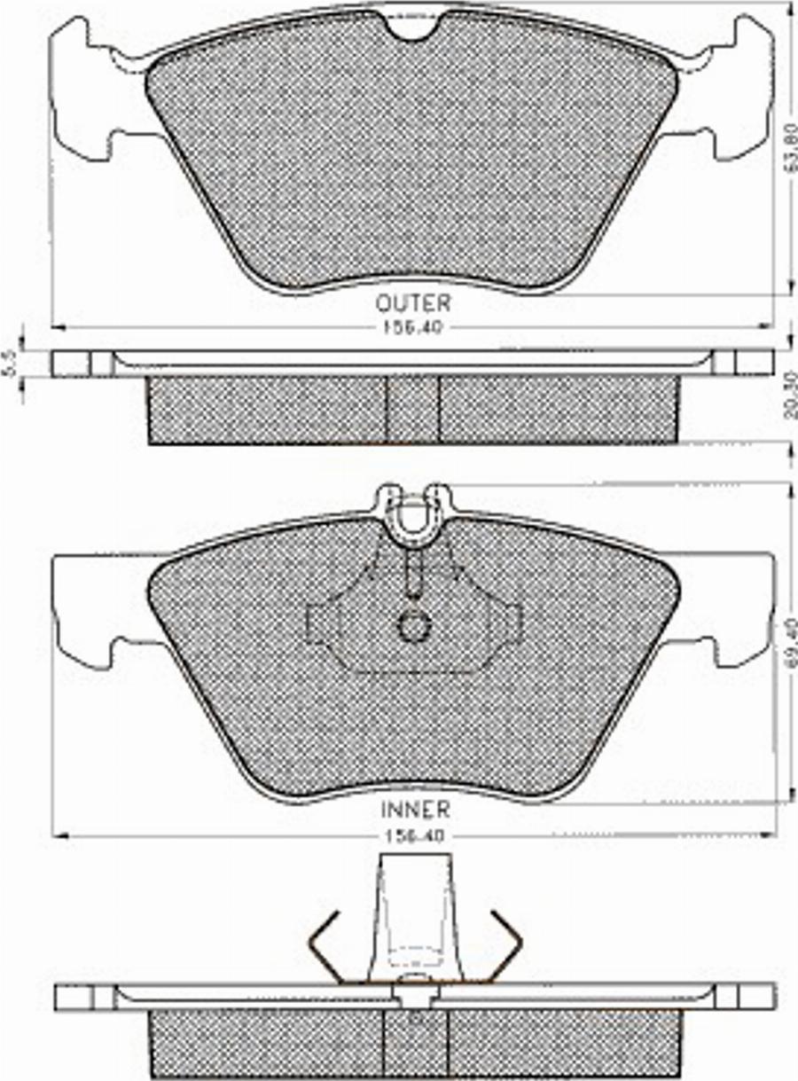 Pex 7.457S - Kit pastiglie freno, Freno a disco autozon.pro