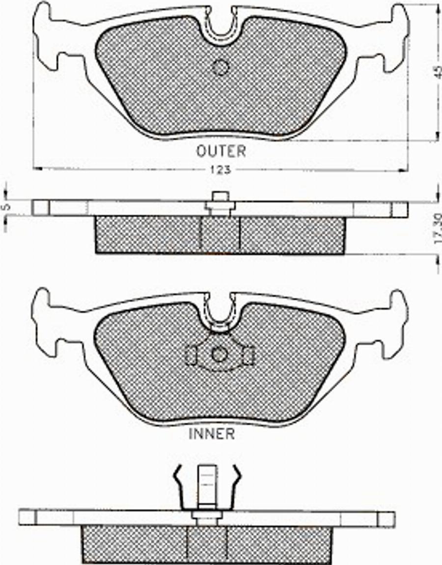 Pex 7462S - Kit pastiglie freno, Freno a disco autozon.pro