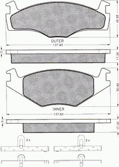 Pex 7.401 - Kit pastiglie freno, Freno a disco autozon.pro