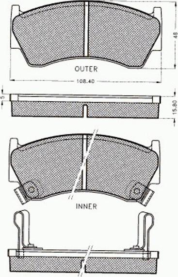 Pex 7412 - Kit pastiglie freno, Freno a disco autozon.pro