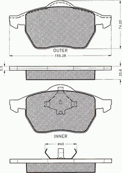 Pex 7.439 - Kit pastiglie freno, Freno a disco autozon.pro