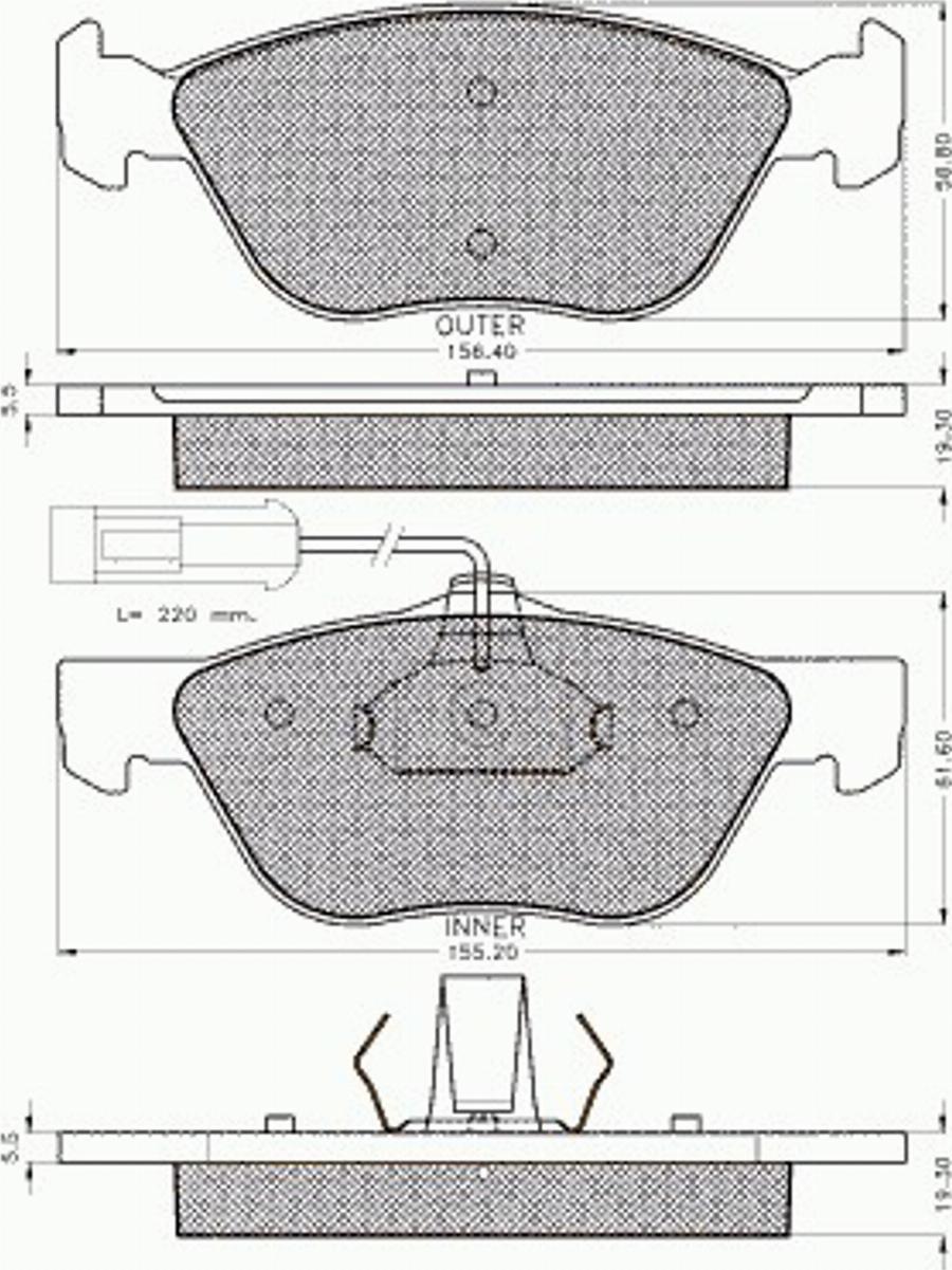 Pex 7.434 - Kit pastiglie freno, Freno a disco autozon.pro