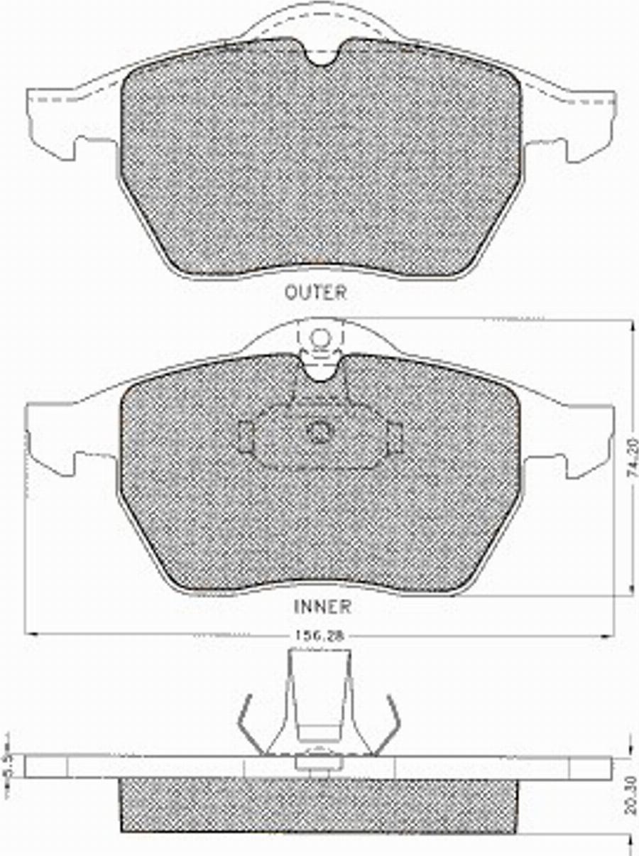 Pex 7436S - Kit pastiglie freno, Freno a disco autozon.pro