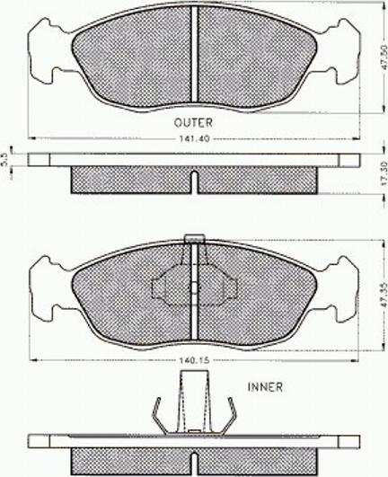 Pex 7.430 - Kit pastiglie freno, Freno a disco autozon.pro