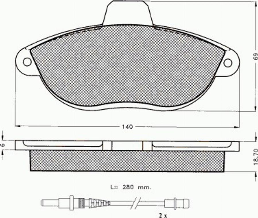 Pex 7431 - Kit pastiglie freno, Freno a disco autozon.pro