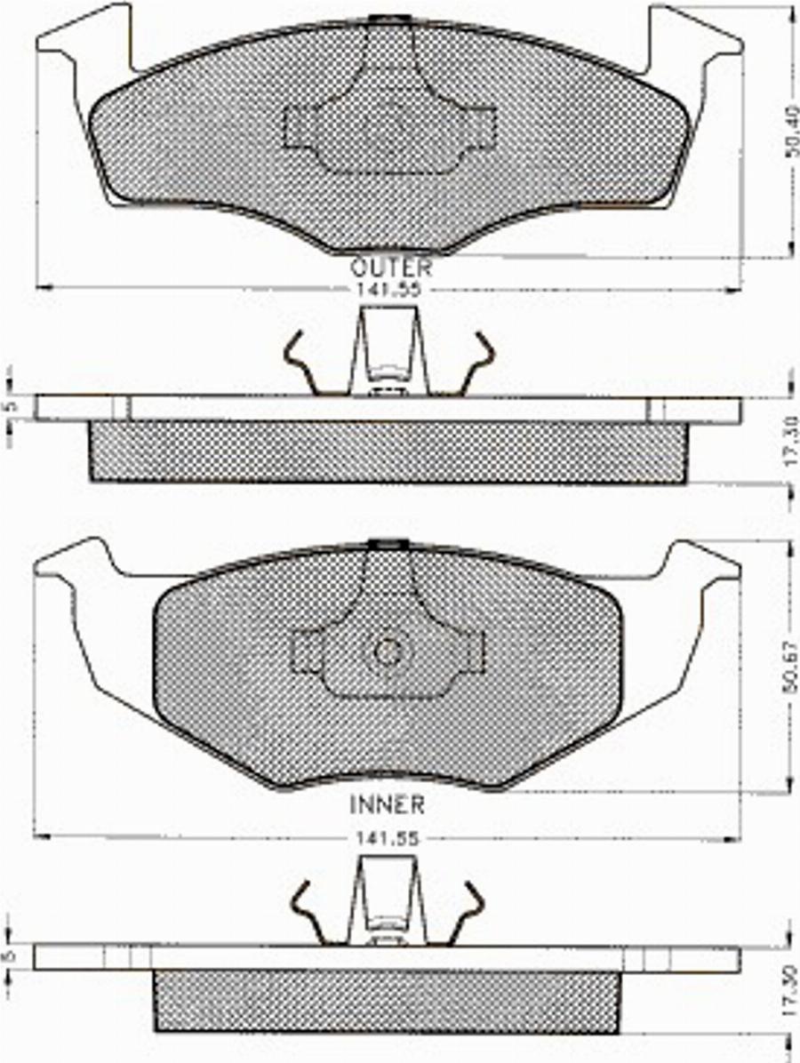 Pex 7.438S - Kit pastiglie freno, Freno a disco autozon.pro