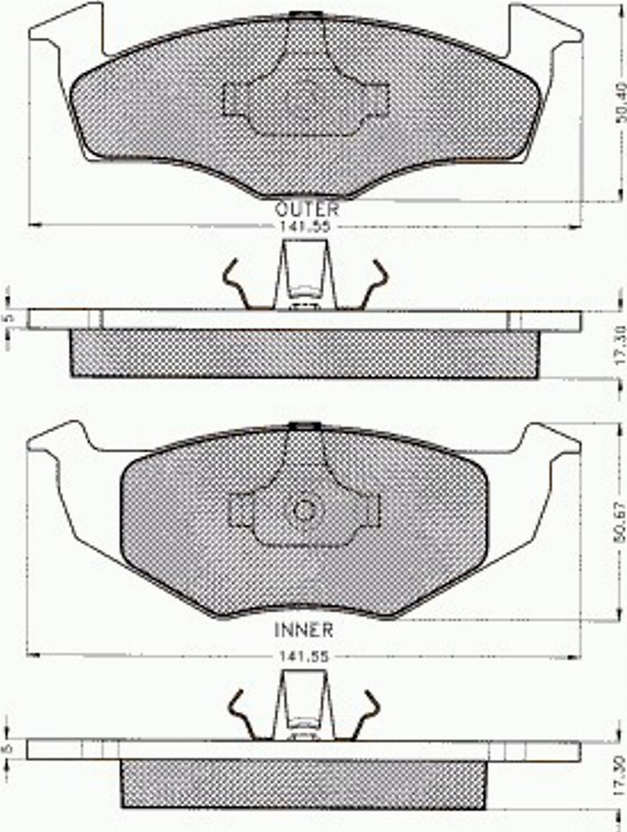 Pex 7.438 - Kit pastiglie freno, Freno a disco autozon.pro