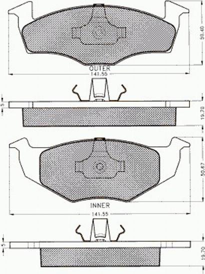 Pex 7.428 - Kit pastiglie freno, Freno a disco autozon.pro