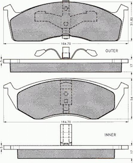 Pex 7422 - Kit pastiglie freno, Freno a disco autozon.pro