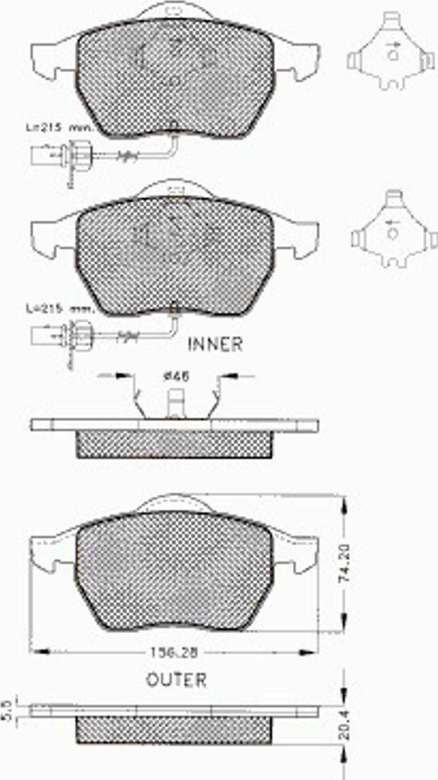 Pex 7.549 - Kit pastiglie freno, Freno a disco autozon.pro