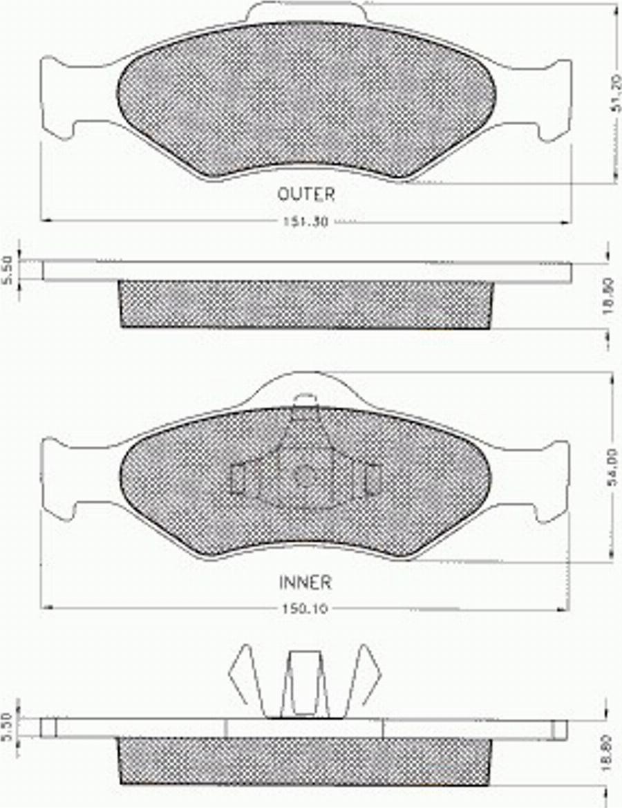 Pex 7.540 - Kit pastiglie freno, Freno a disco autozon.pro