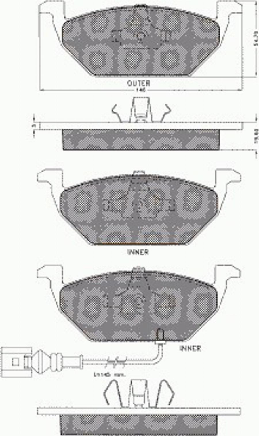 Pex 7.542 - Kit pastiglie freno, Freno a disco autozon.pro