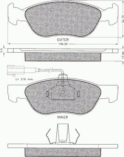 Pex 7.504 - Kit pastiglie freno, Freno a disco autozon.pro