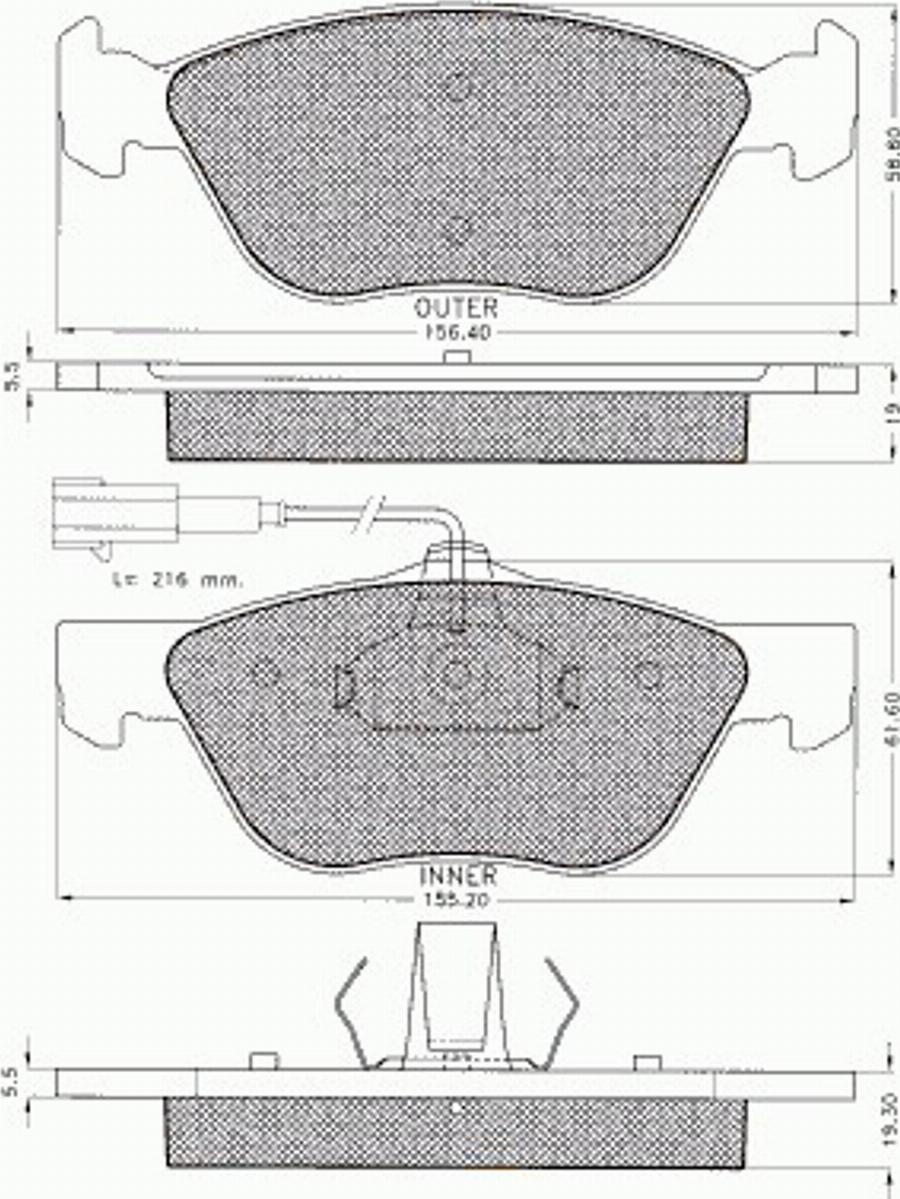 Pex 7.505 - Kit pastiglie freno, Freno a disco autozon.pro