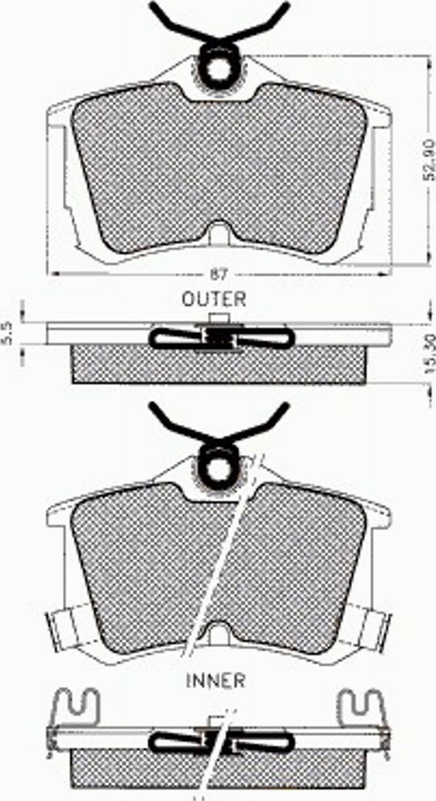 Pex 7.508 - Kit pastiglie freno, Freno a disco autozon.pro