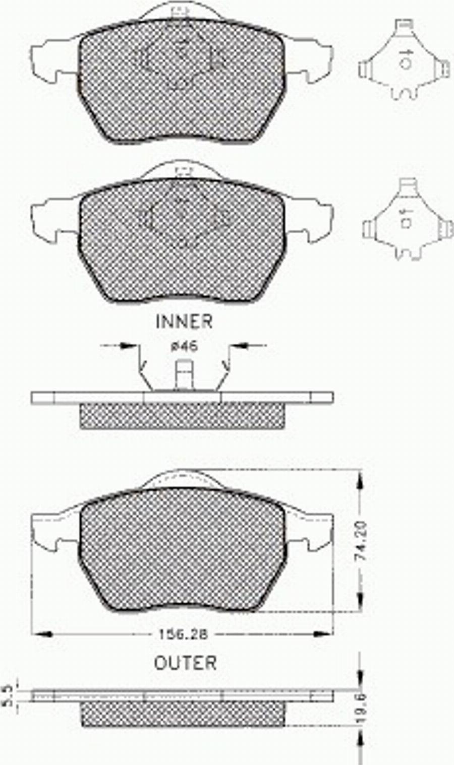 Pex 7512 - Kit pastiglie freno, Freno a disco autozon.pro