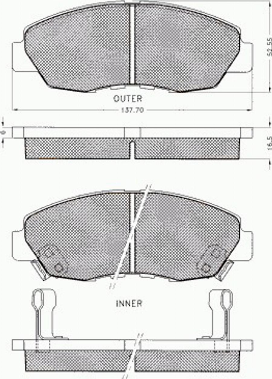 Pex 7.533 - Kit pastiglie freno, Freno a disco autozon.pro