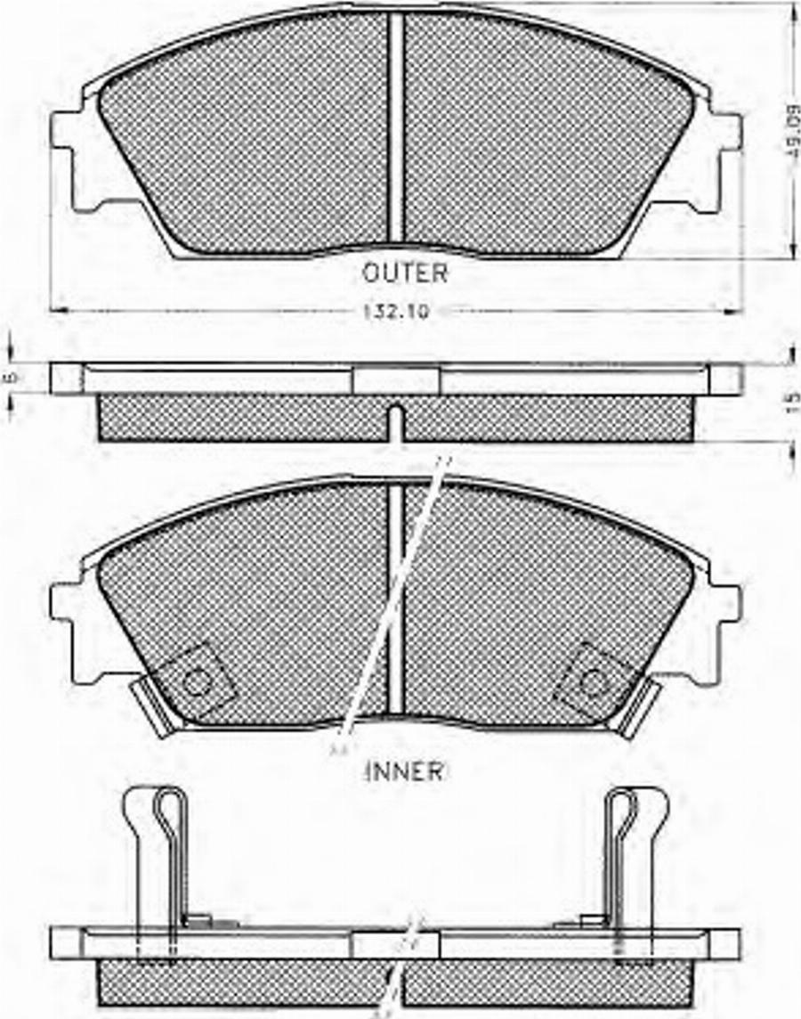 Pex 7096 - Kit pastiglie freno, Freno a disco autozon.pro