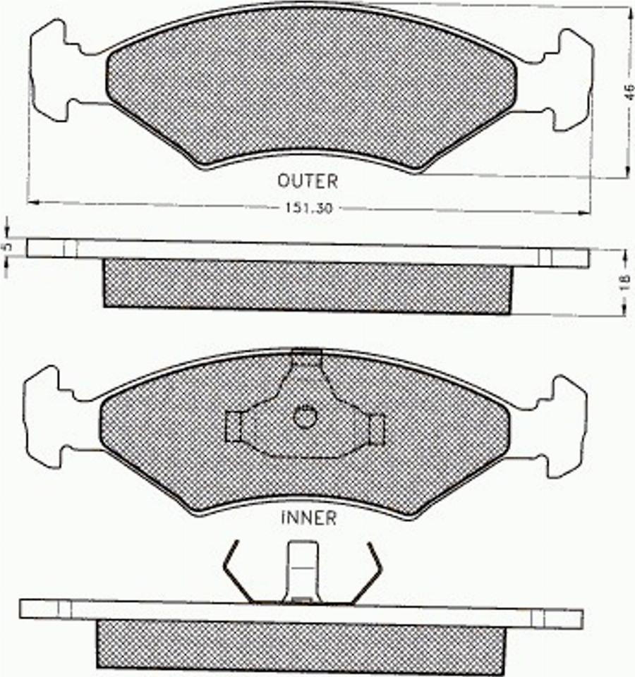 Pex 7044 - Kit pastiglie freno, Freno a disco autozon.pro