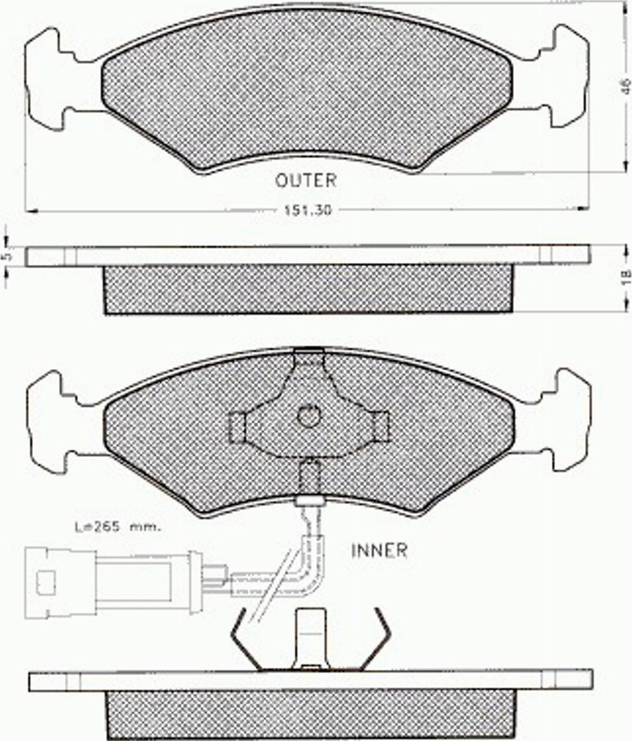 Pex 7045 - Kit pastiglie freno, Freno a disco autozon.pro