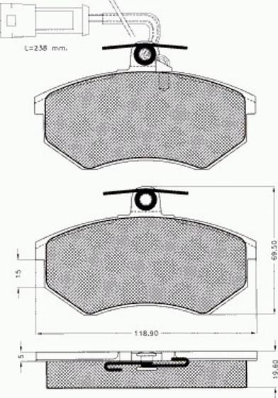 Pex 7051 - Kit pastiglie freno, Freno a disco autozon.pro