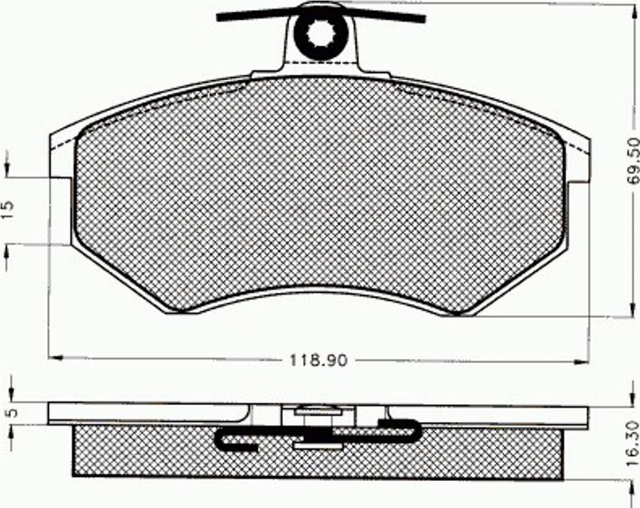 Pex 7053 - Kit pastiglie freno, Freno a disco autozon.pro