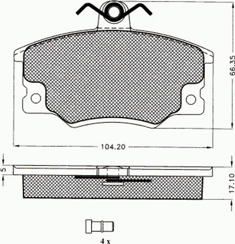 Pex 7069 - Kit pastiglie freno, Freno a disco autozon.pro