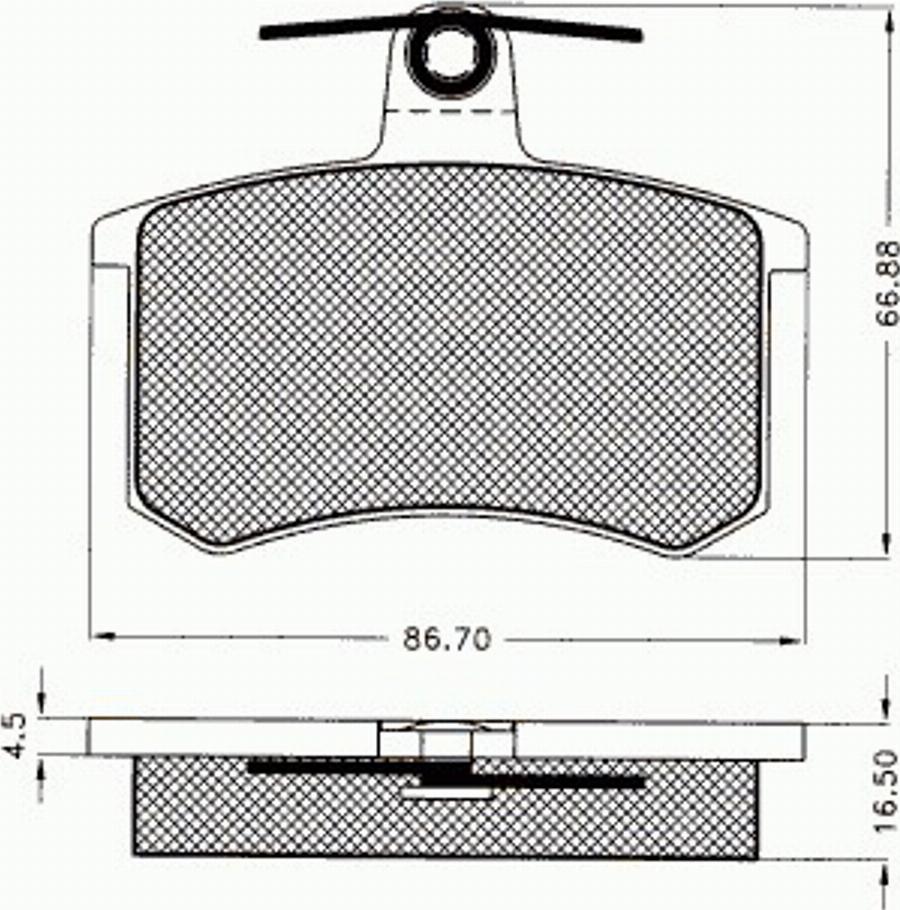 Pex 7068 - Kit pastiglie freno, Freno a disco autozon.pro