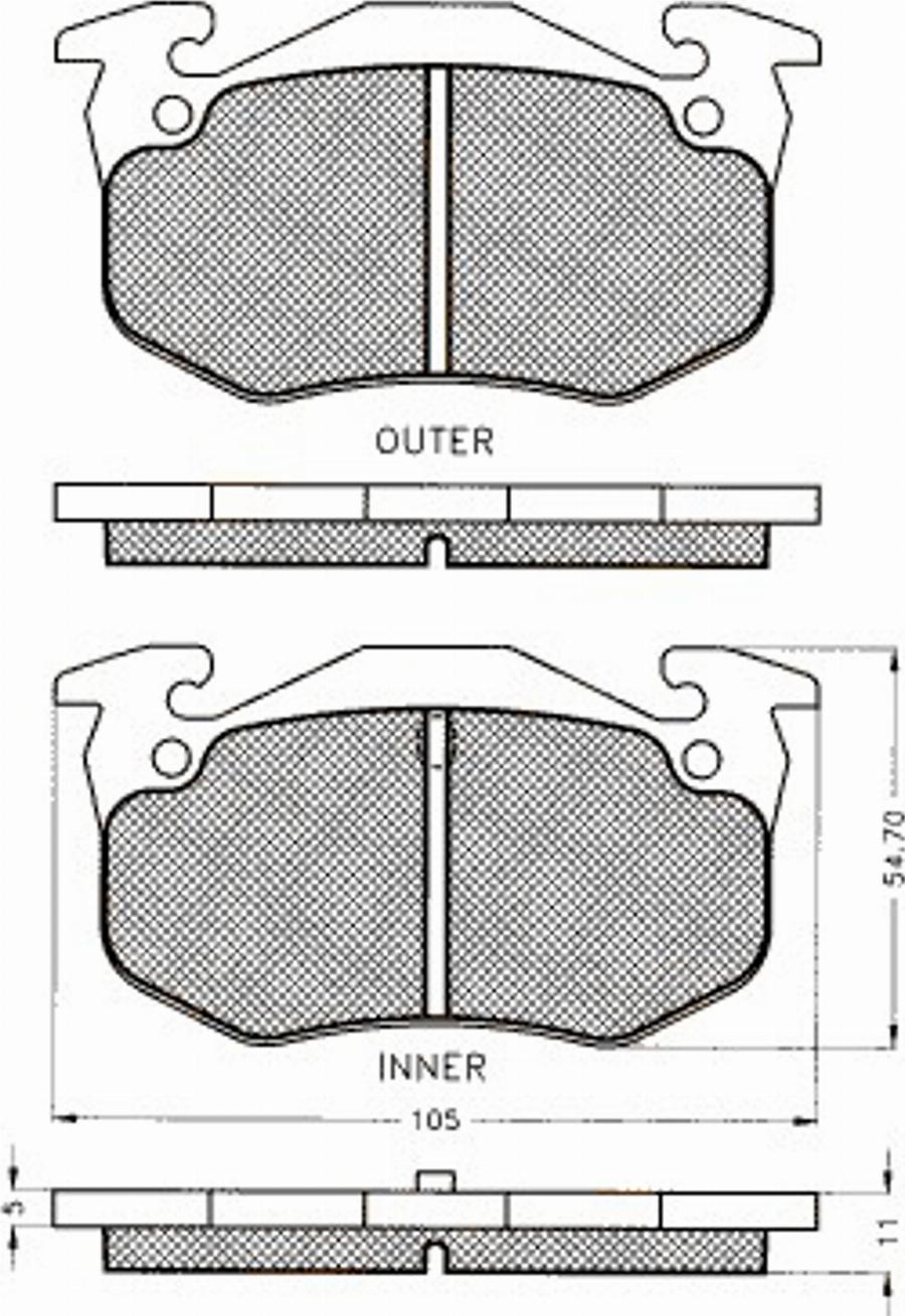 Pex 7062S - Kit pastiglie freno, Freno a disco autozon.pro