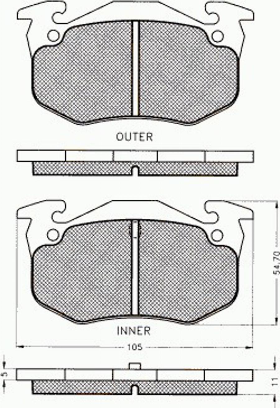 Pex 7062 - Kit pastiglie freno, Freno a disco autozon.pro