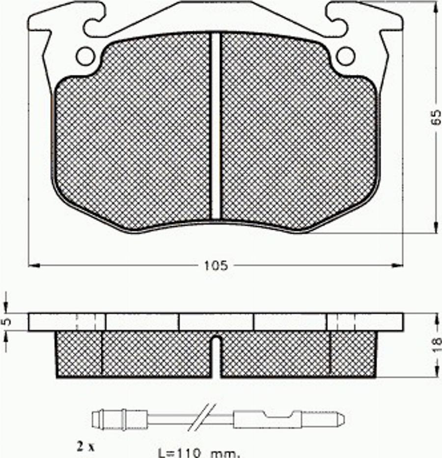 Pex 7038 - Kit pastiglie freno, Freno a disco autozon.pro