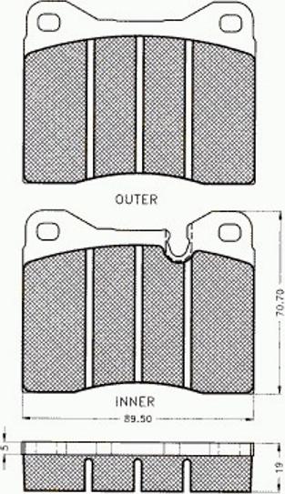 Pex 7033 - Kit pastiglie freno, Freno a disco autozon.pro