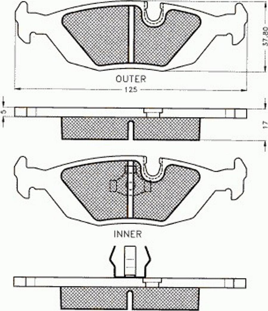 Pex 7072 - Kit pastiglie freno, Freno a disco autozon.pro