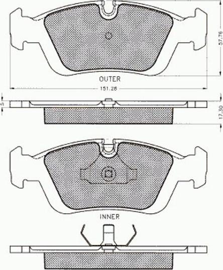 Pex 7195 - Kit pastiglie freno, Freno a disco autozon.pro