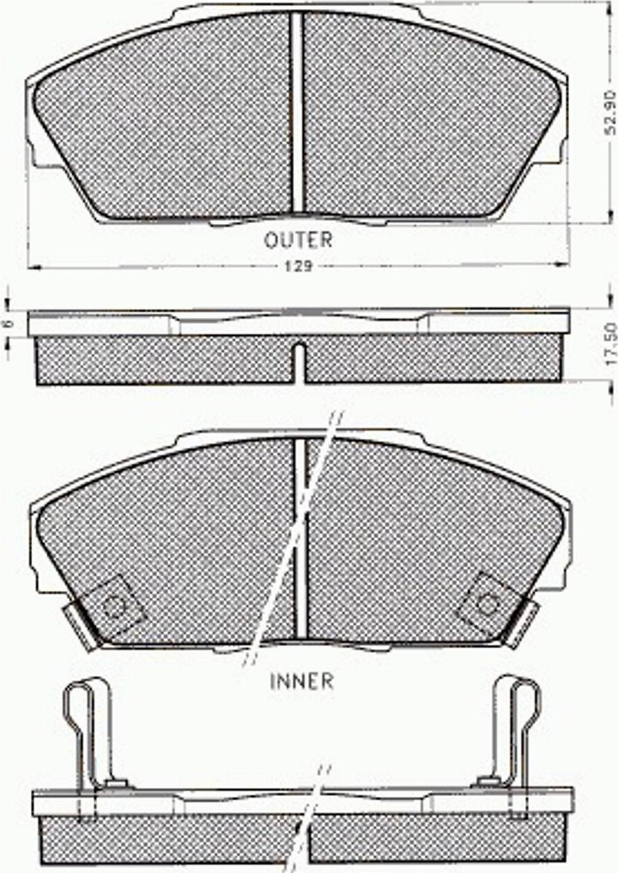 Pex 7196 - Kit pastiglie freno, Freno a disco autozon.pro