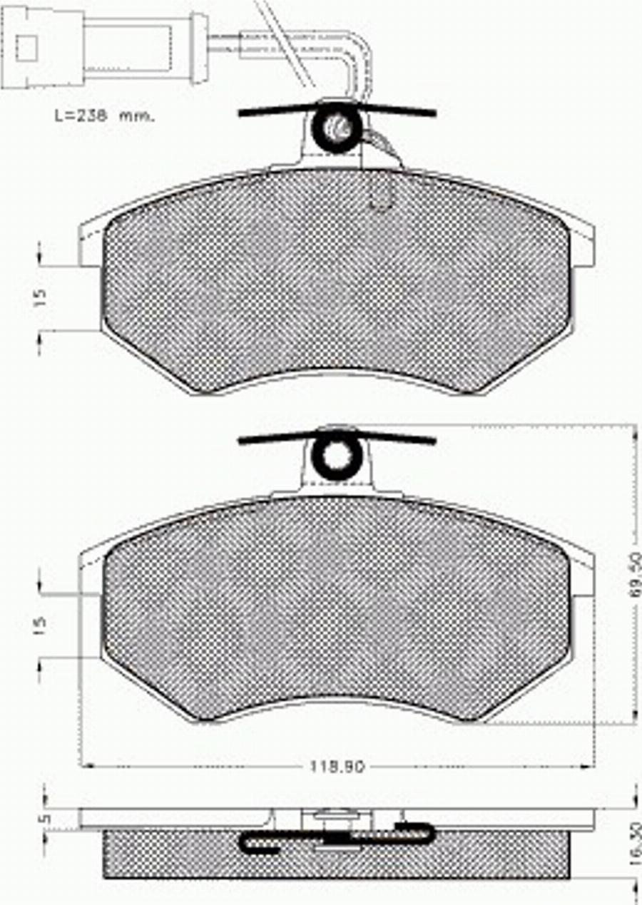 Pex 7193 - Kit pastiglie freno, Freno a disco autozon.pro