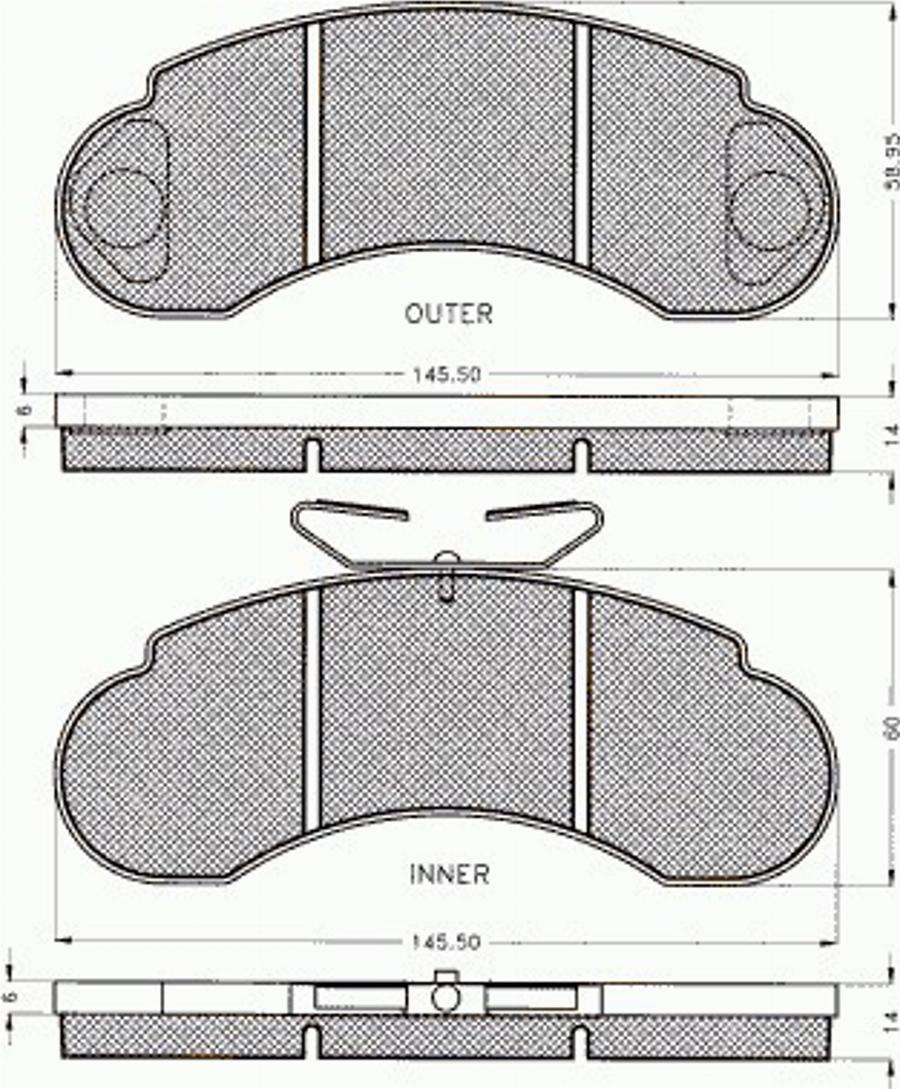 Pex 7140 - Kit pastiglie freno, Freno a disco autozon.pro