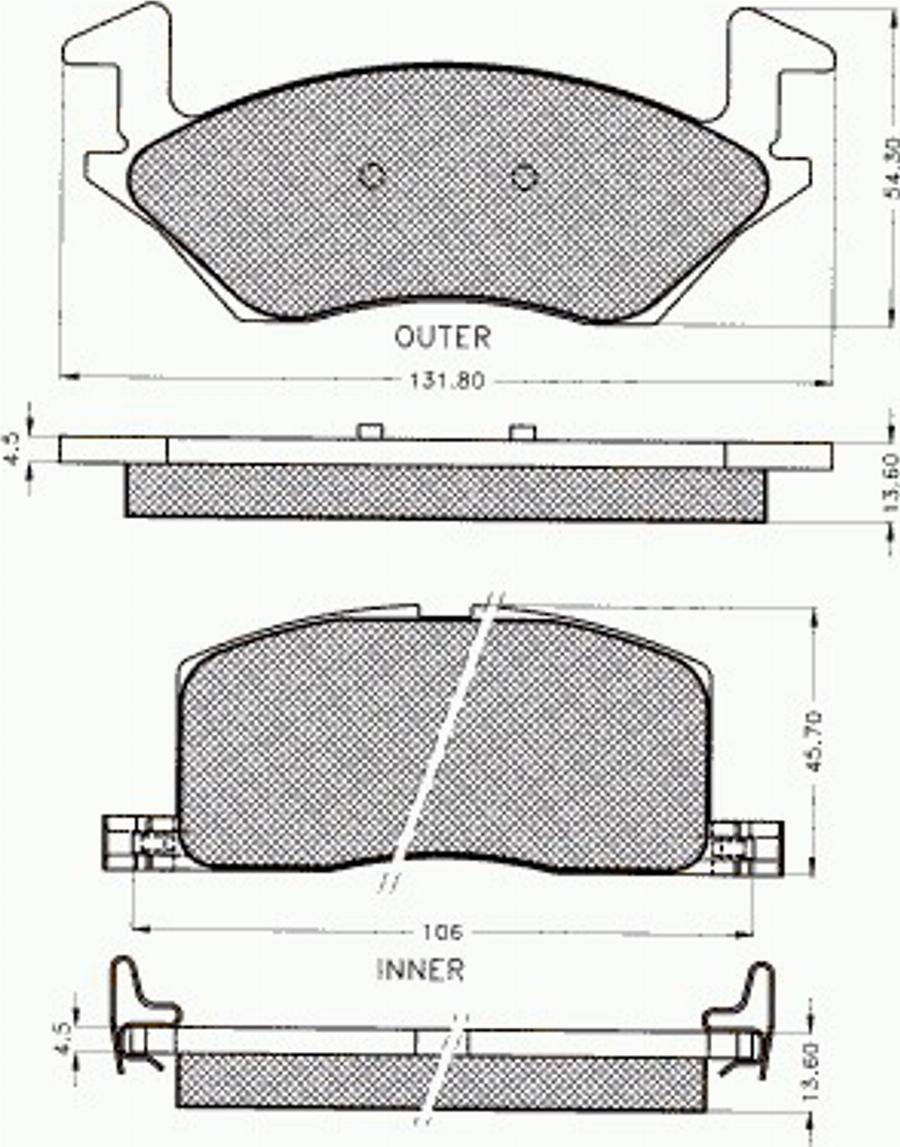 Pex 7142 - Kit pastiglie freno, Freno a disco autozon.pro