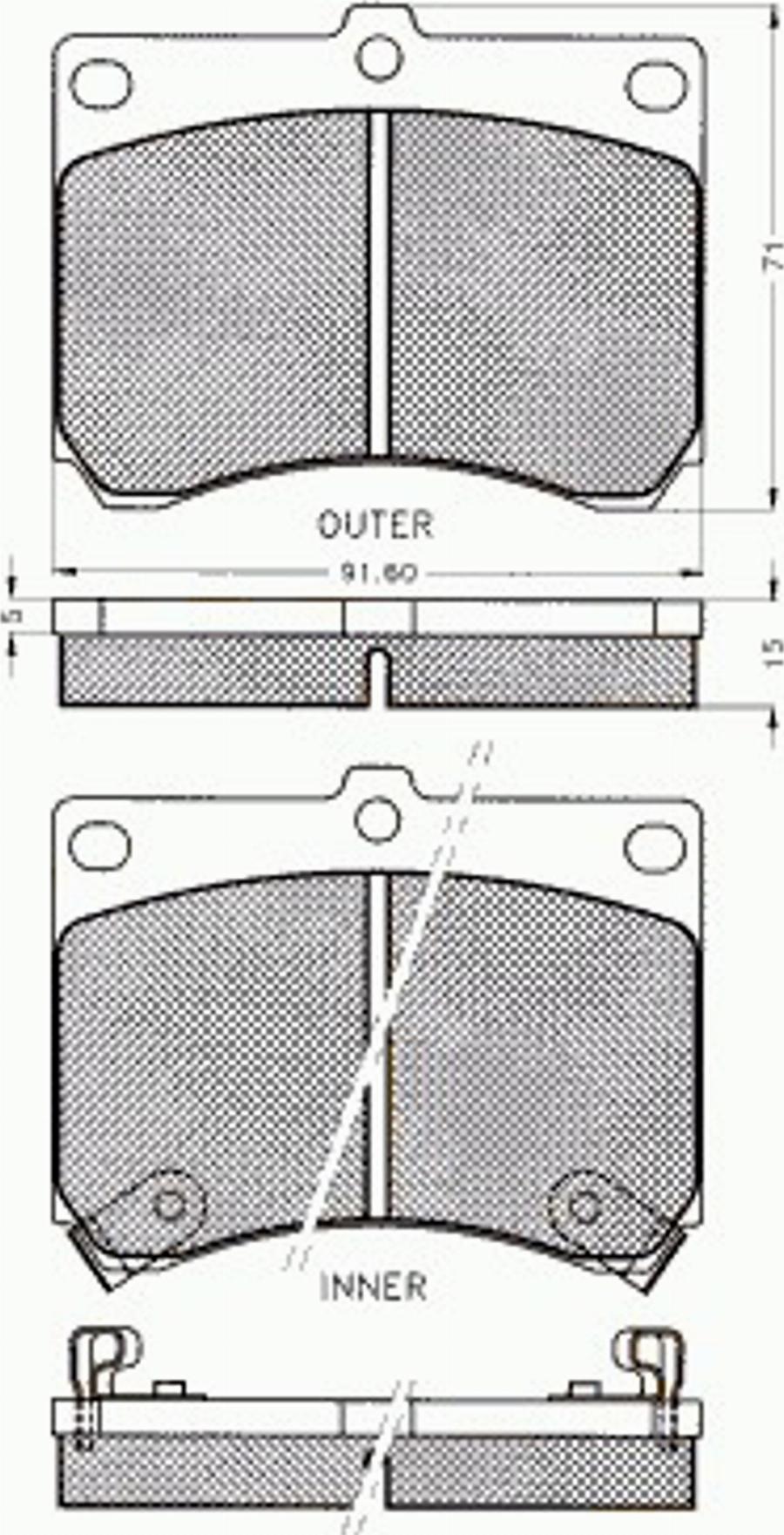 Pex 7157 - Kit pastiglie freno, Freno a disco autozon.pro