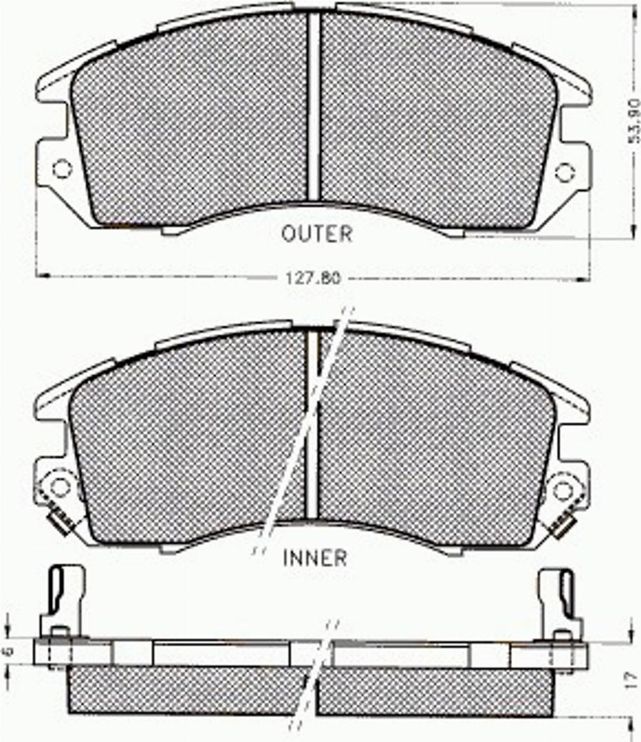 Pex 7167 - Kit pastiglie freno, Freno a disco autozon.pro