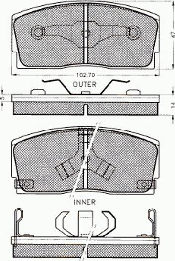 Pex 7.104 - Kit pastiglie freno, Freno a disco autozon.pro