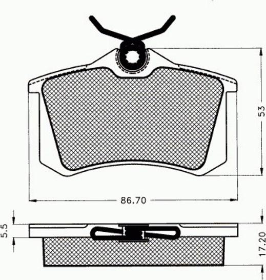 Pex 7.107 - Kit pastiglie freno, Freno a disco autozon.pro