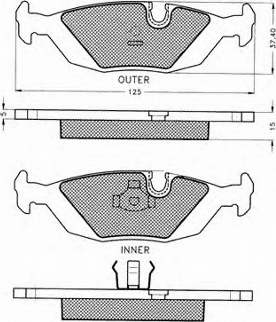 Pex 7117 - Kit pastiglie freno, Freno a disco autozon.pro