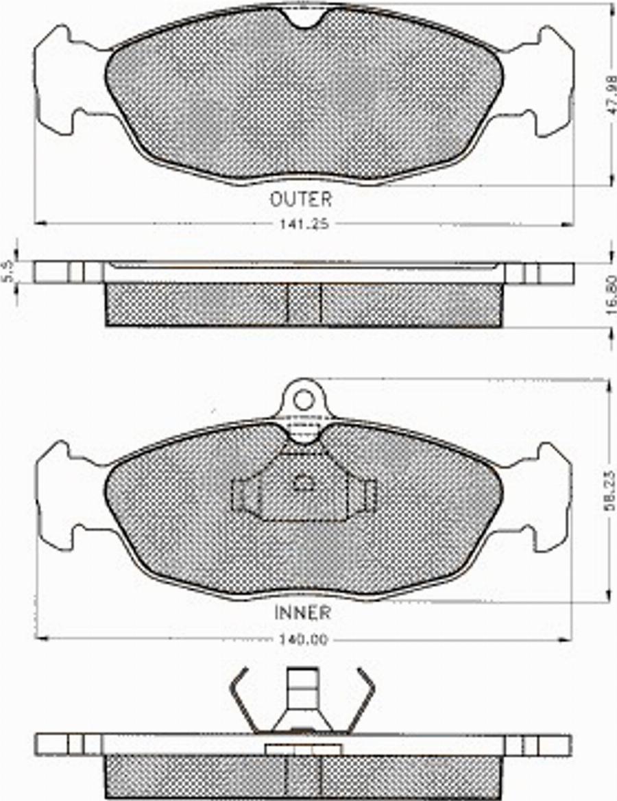 Pex 7188S - Kit pastiglie freno, Freno a disco autozon.pro