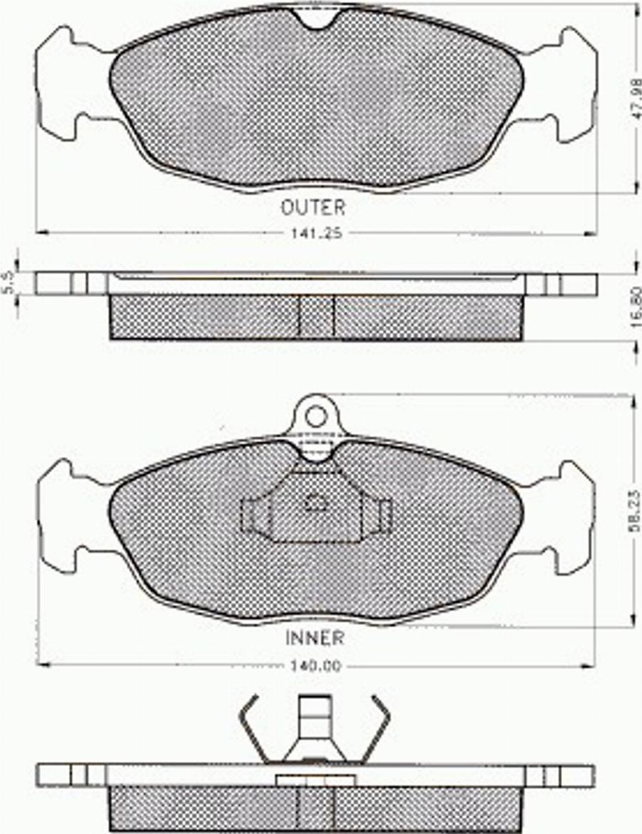 Pex 7188 - Kit pastiglie freno, Freno a disco autozon.pro