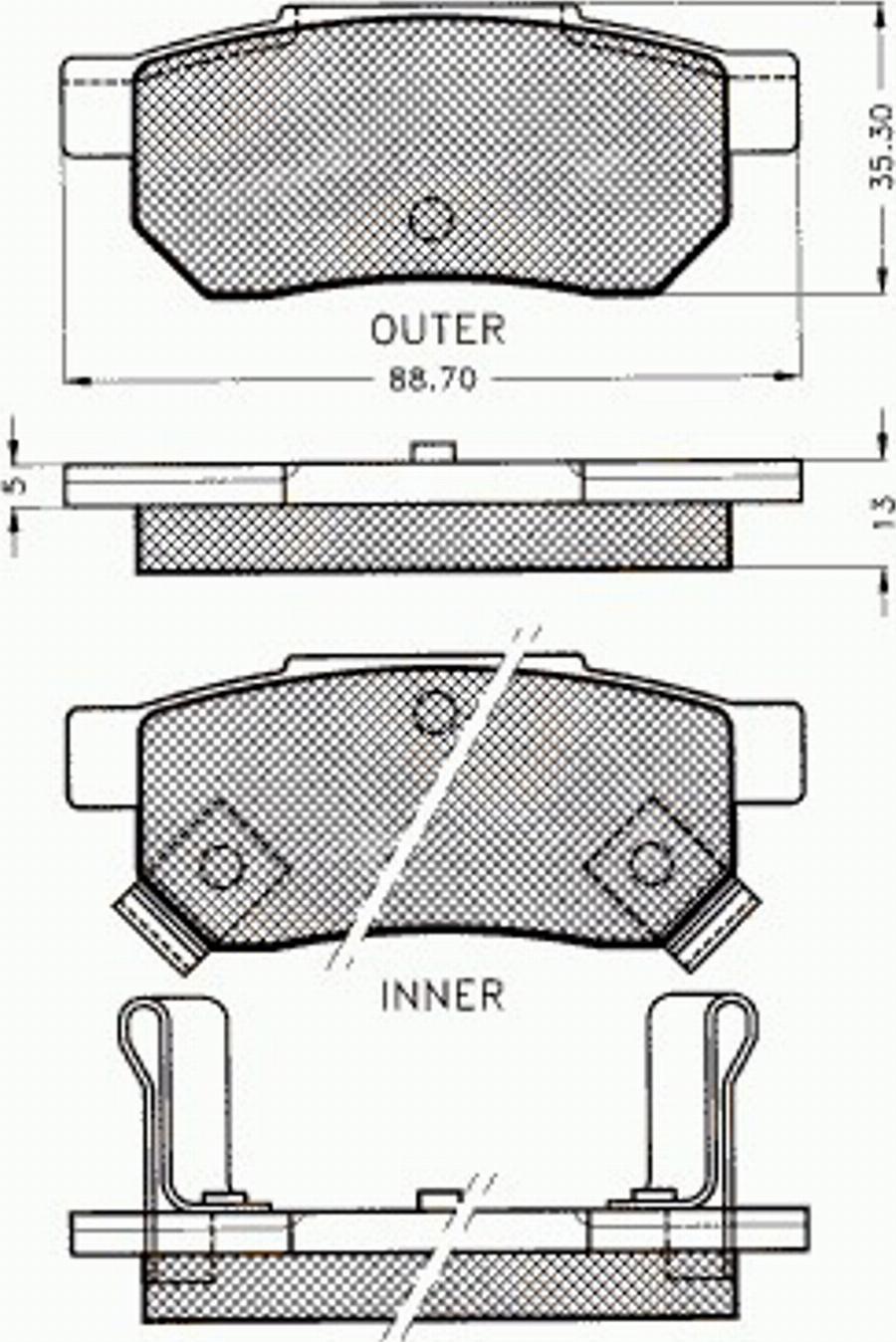 Pex 7134 - Kit pastiglie freno, Freno a disco autozon.pro